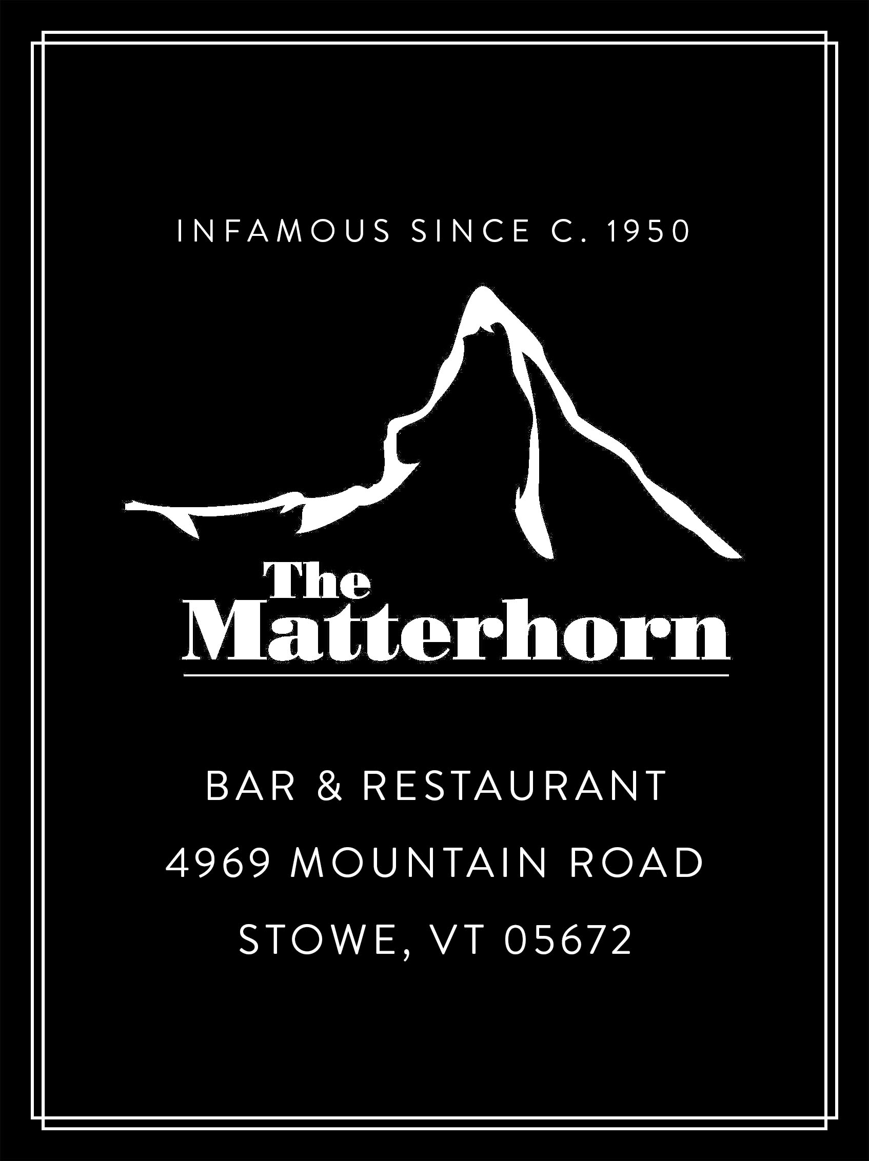 The Matterhorn Bar and Restaurant 4969 Mountain Road Stowe Vermont